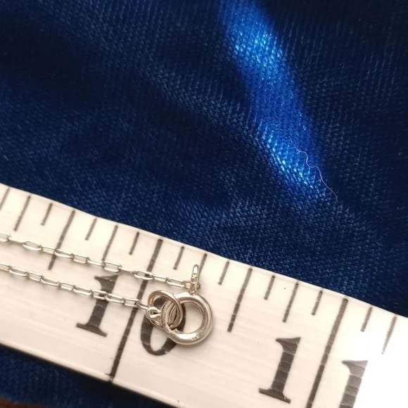 Sterling Silver Stamped Cross Pendant Necklace Signed - Picture 7 of 10